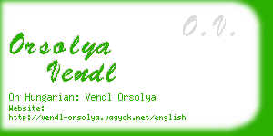 orsolya vendl business card